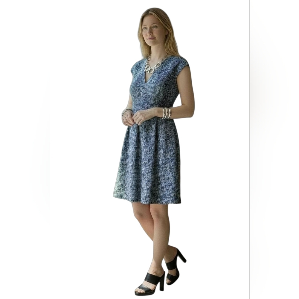 Lord & Taylor Geometric Print Dress